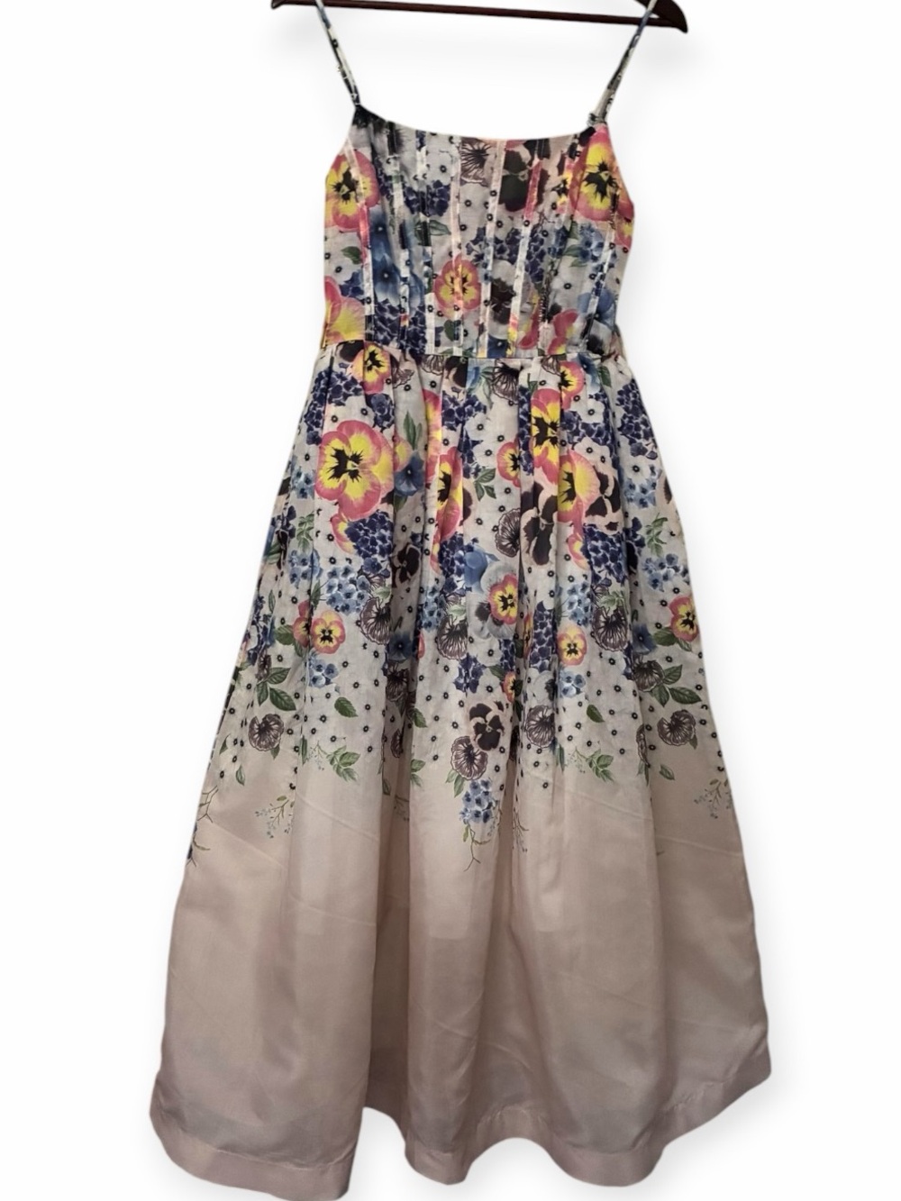 LA PATEAU Floral Print Taffeta Dress